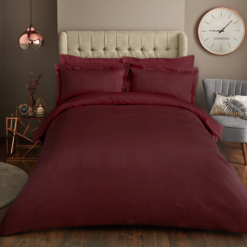 Lauryn Cotton Duvet Cover Set with Pillowcases Included, Super King - 2 Standard Pillowcases, Cream