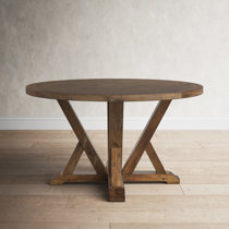 Modern Farmhouse Round Pedestal Extending Dining Table