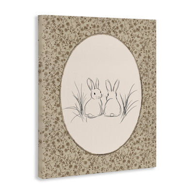 Vintage Baby Bunnies Canvas, design by Ramona Murdock