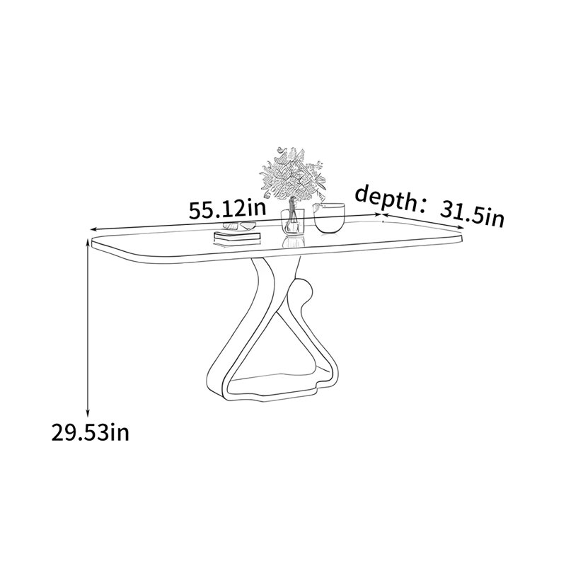 Dinh, 29.53"H x 55.12"L x 31.5"W
