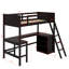 Lit mezzanine simple avec tablettes et bureau-901652599