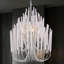 Lustre 6 lumières en bois blanc Morden