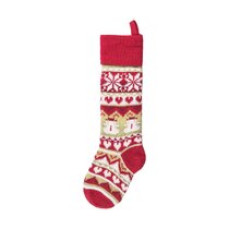 Polka Dot Stocking From Dimensions - Felt Applique - Cross-Stitch