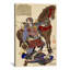 Samurai et cheval japonais woodblock pattern, reproduction d’art sur toile-10858518-73929628-73929622