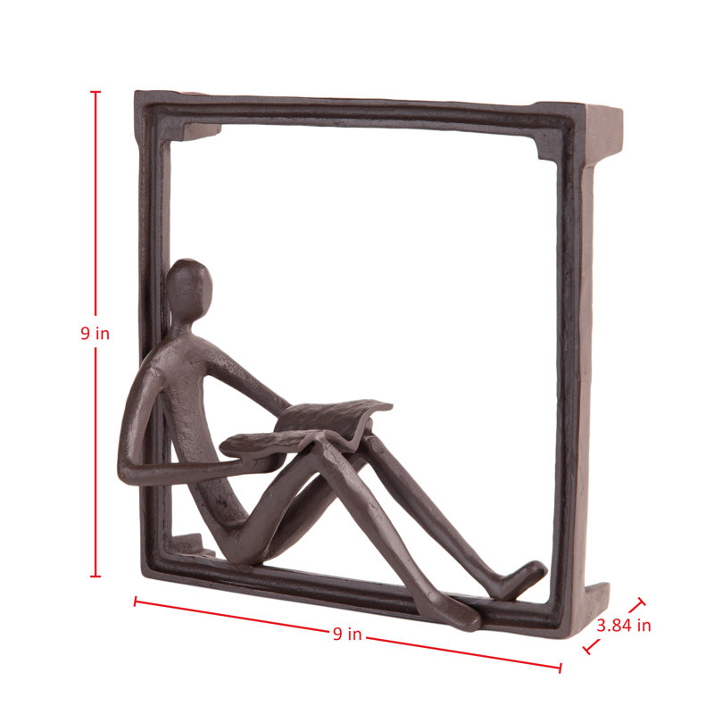 Man Reading on a Window Sill Wall Decor