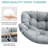 Outdoor Rocking Chair Cushion Replacement, Thick 6.3" Waterproof Patio Egg Chair Seat Pad-1468009082