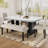 Tufted Linen Dining Bench, Farmhouse Upholstered Entryway Bench With Rubber Wood Legs, Versatile For Kitchen, Bedroom, Hallway-961242680