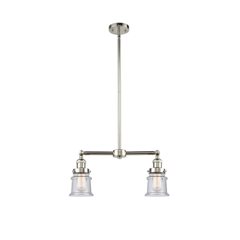 Lustre sphérique spoutnik à 2 lumières Alexandira, Grainé, Nickel poli, Ampoule DEL 6 watts Vinage