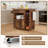 Drop Leaf Mobile Kitchen Island Cart With Power Outlet And Adjustable Shelf