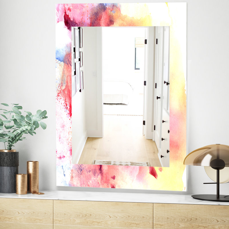 Miroir mural abstract, H 39,4 po x l 29,5 po