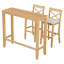 Ensemble de coin-repas en bois de 48 po Farmhouse