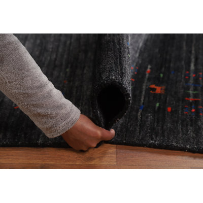 Tapis oriental gris anthracite Gabbeh 9