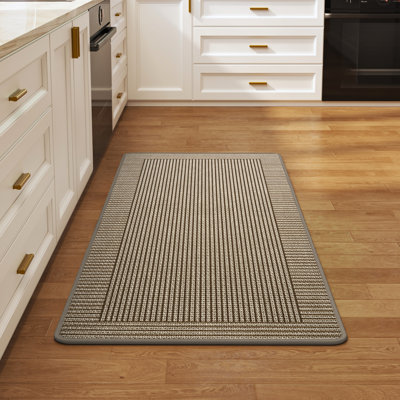 Kitchen Mats for Floor, Non Slip Kitchen Rugs, 17x30 Brown