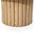 Crystopher Modern Organic Round Coffee Table with Fluted Drum Base, Natural Oak Finish Wood Accent Table-2058719733