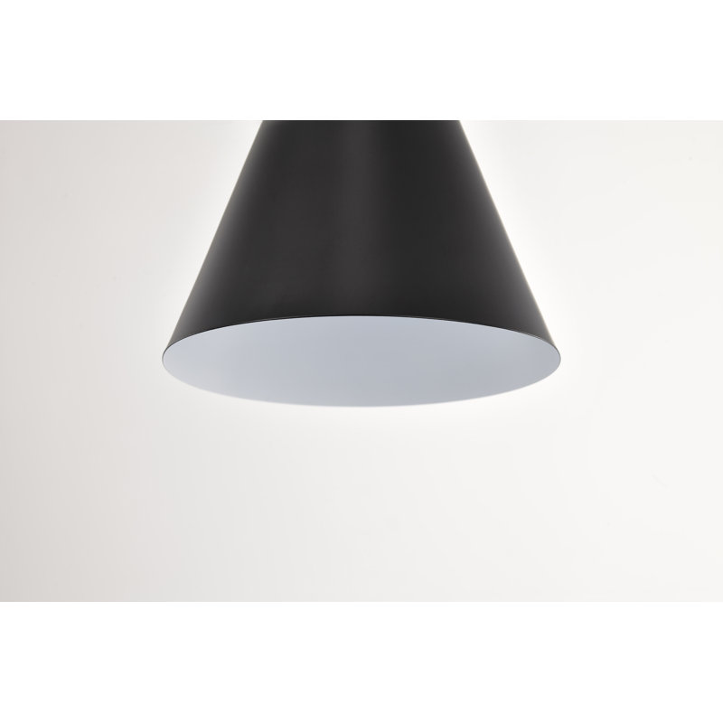 Keshandra 1 - Light Matte Black Cone Pendant, 1-Light
