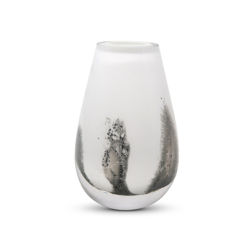 Vase 6,5 "H, H 6,5 po x l 4,75 po x P 2,25 po, Argent