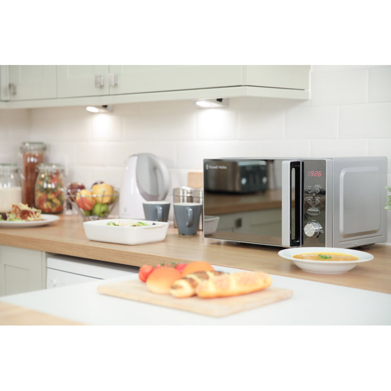 20 L 800W Countertop Microwave, Silver