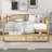 Traditional Style Rattan Daybed With 2 Drawers-1843108499