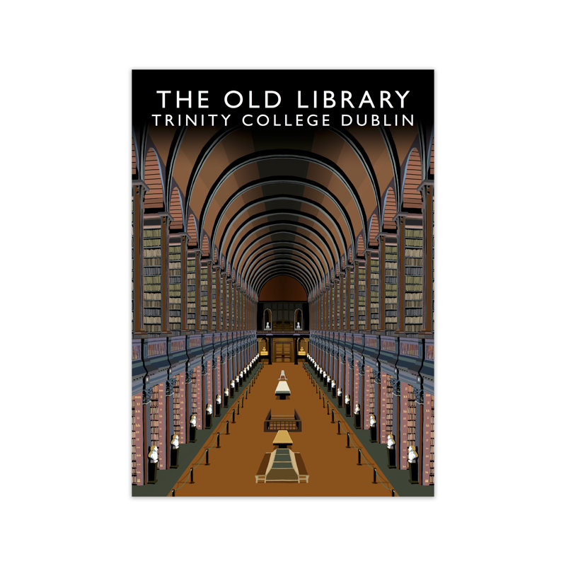 The Old Library Trinity College Dublin by Richard O'Neill - Single Picture Frame Print, Paper, 84.1 cm H x 59.4 cm W x 3 cm D
