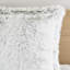 2 pièces d'édredon à poils longs en fausse fourrure pour lit simple / simple TG, de couleur blanche, lavable à la machine et chaud TG avec rembourrage doux au revers, -