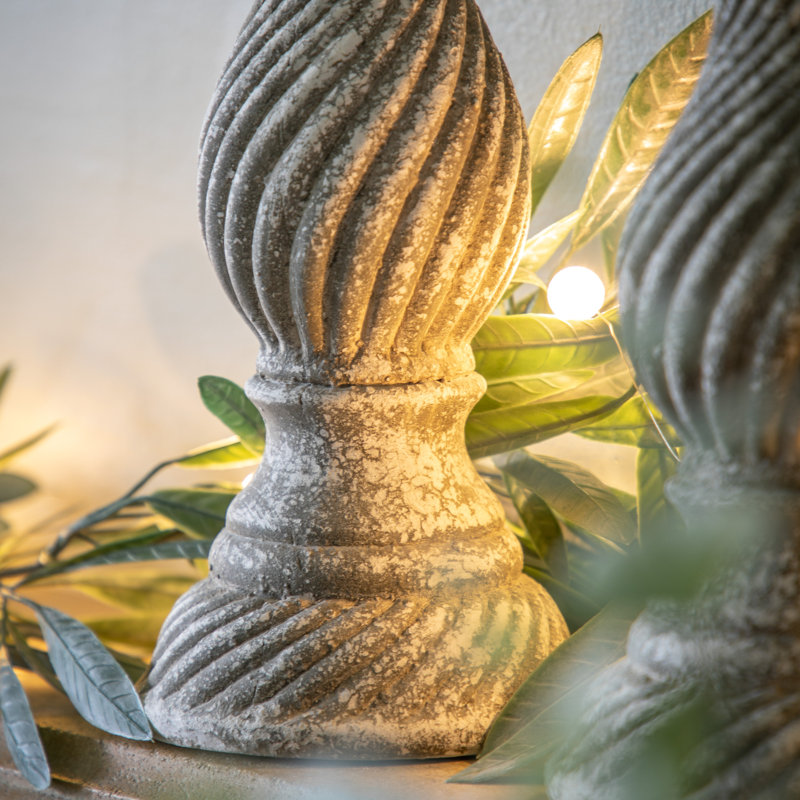 Resin Tabletop / Centrepiece Candlestick, 32cm H x 12.50cm W x 12.50cm D