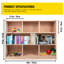 Armoire de rangement à 8 sections pour la classe, tablettes de contreplaqué de 36 pouces de hauteur avec rangement pour enfants d'âge préscolaire et livres