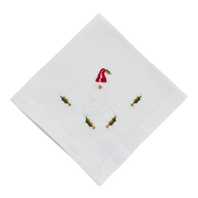 Worsham Collection Polyester Embroidered Square Napkin