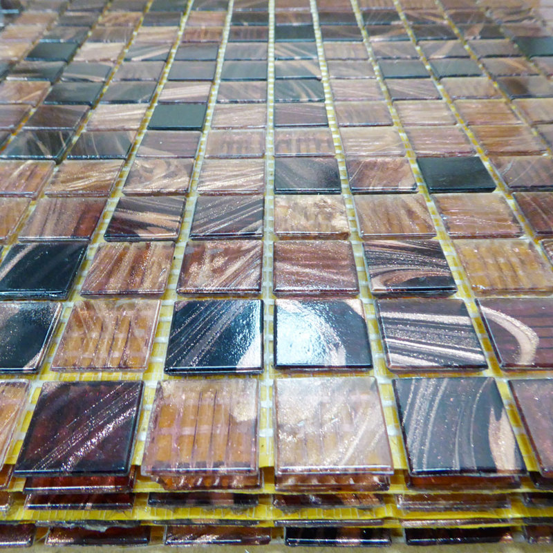 Carrelage mural 0,75 "x 0,75", Brun/noir/beige