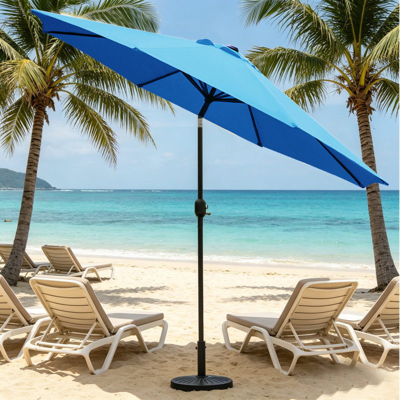 Parasol de marché inclinable 108 pi Jaenis, Bleu