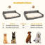 Lit de luxe pour chien, tapis amovible lavable pour chats et chiens, gris-97802376