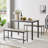 3-Piece Dining Table Set，Industrial Design Space-Saving Dining Set with Durable Frame-1509933884-1509933891