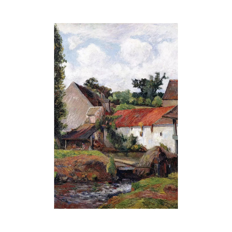 Farm At Osny, 1883 by Paul Gauguin - Wrapped Canvas Gallery-Wrapped Canvas Giclée, 20.32 cm H x 30.48 cm W