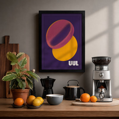 Overlapping Forms Geometric - Framed Print