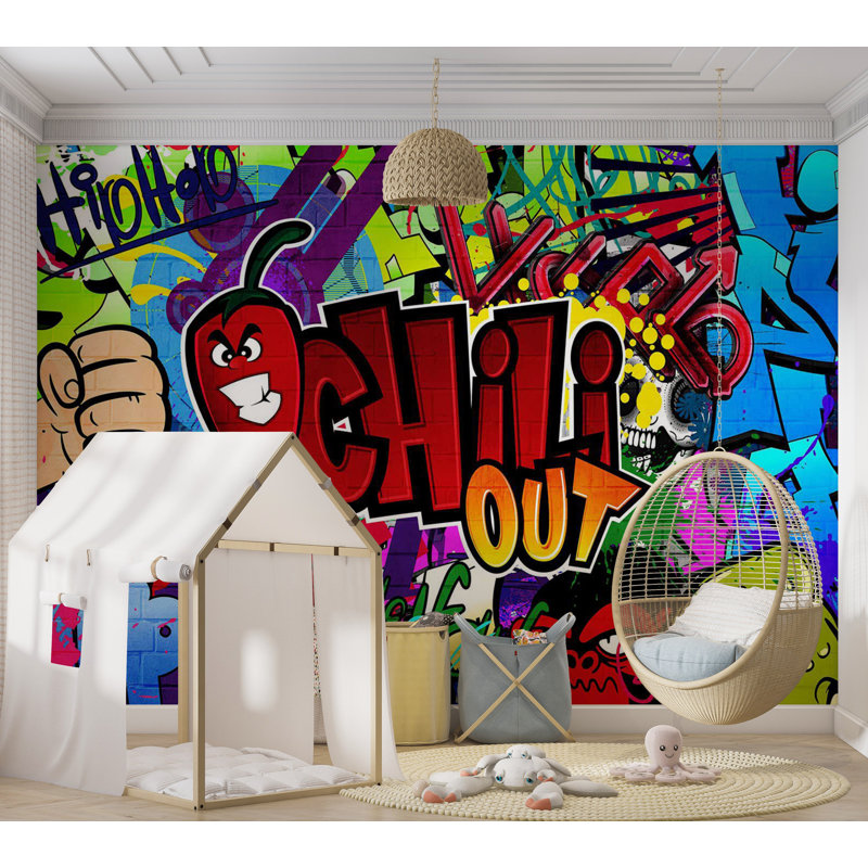Murale Peel & Stick Street Art - Chili Out, L 57 po x L 41 po