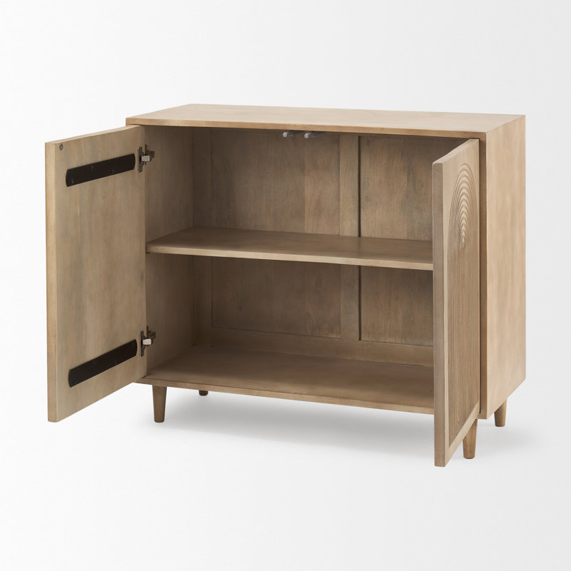 Solid Wood Accent Cabinet, Light Brown