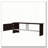 Walnut and White Entertainment Center with a Door and Open Storage-705262690