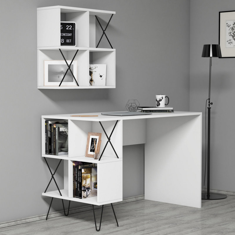 Zaki Writing Desk, White