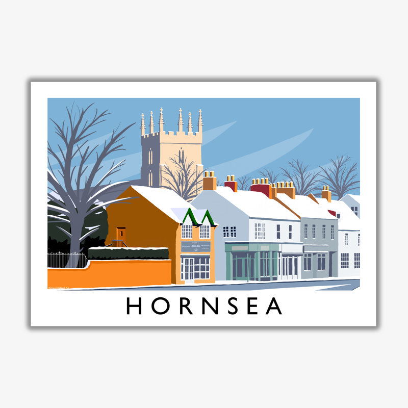 Hornsea (Snow) - Print, 30cm H x 40cm W x 3cm D, No Framed