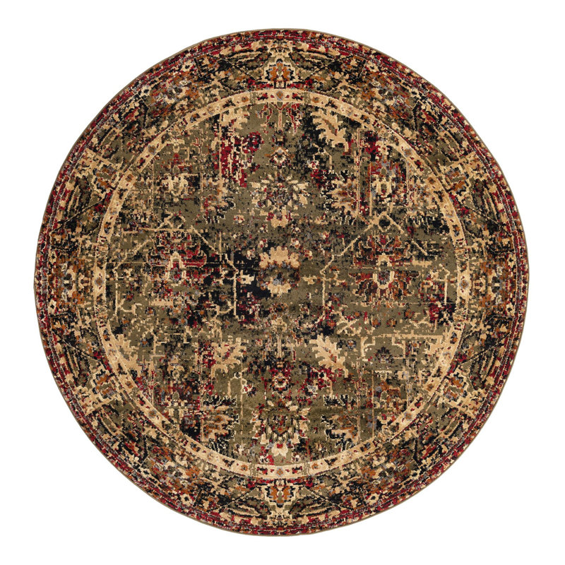 Alameda Geometric Indoor Rug, Round 7'1"