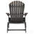 Folding Adirondack Chair With Slatted Back And Wide Armrests For Patio & Garden, Foldable Design In Dark Grey-486581752