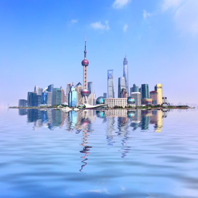 Shanghai by Zoom-zoom - Wrapped Canvas Print