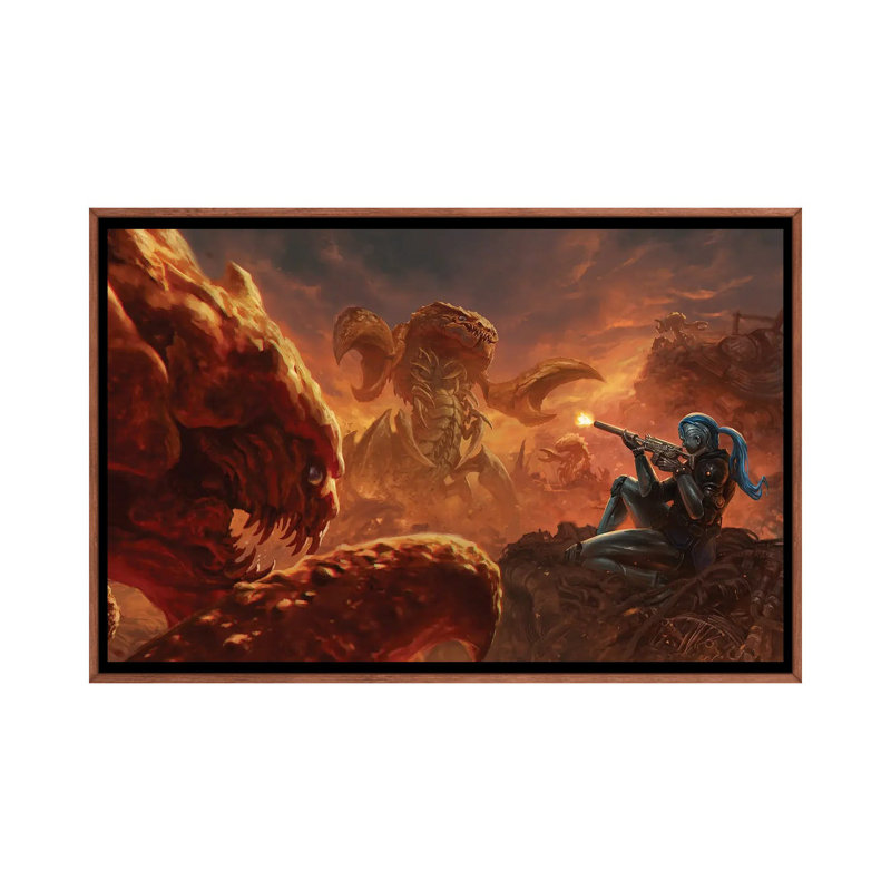 «Iseph Shooter Khefaks», reproduction d'art sur toile encadrée, H 60 po x l 40 po, Brun