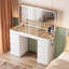 Grand meuble-lavabo avec plateau en verre, grand miroir, lumières DEL, prise de courant et 11 tiroirs