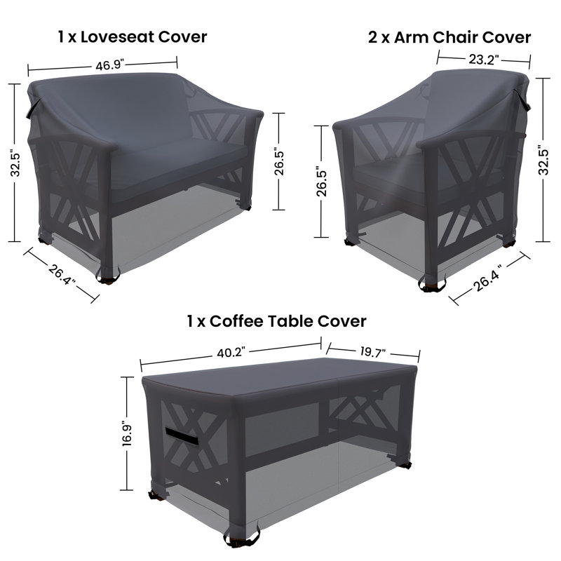 Calhoun Outdoor Conversation Set Furniture Covers For Sofa Seating Group