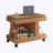 Small Coffee Table with Wheels, 360° Rotating Desktop Multi-Functional Side Table-571791691
