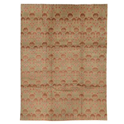 Handmade Silk and Wool Area Rug