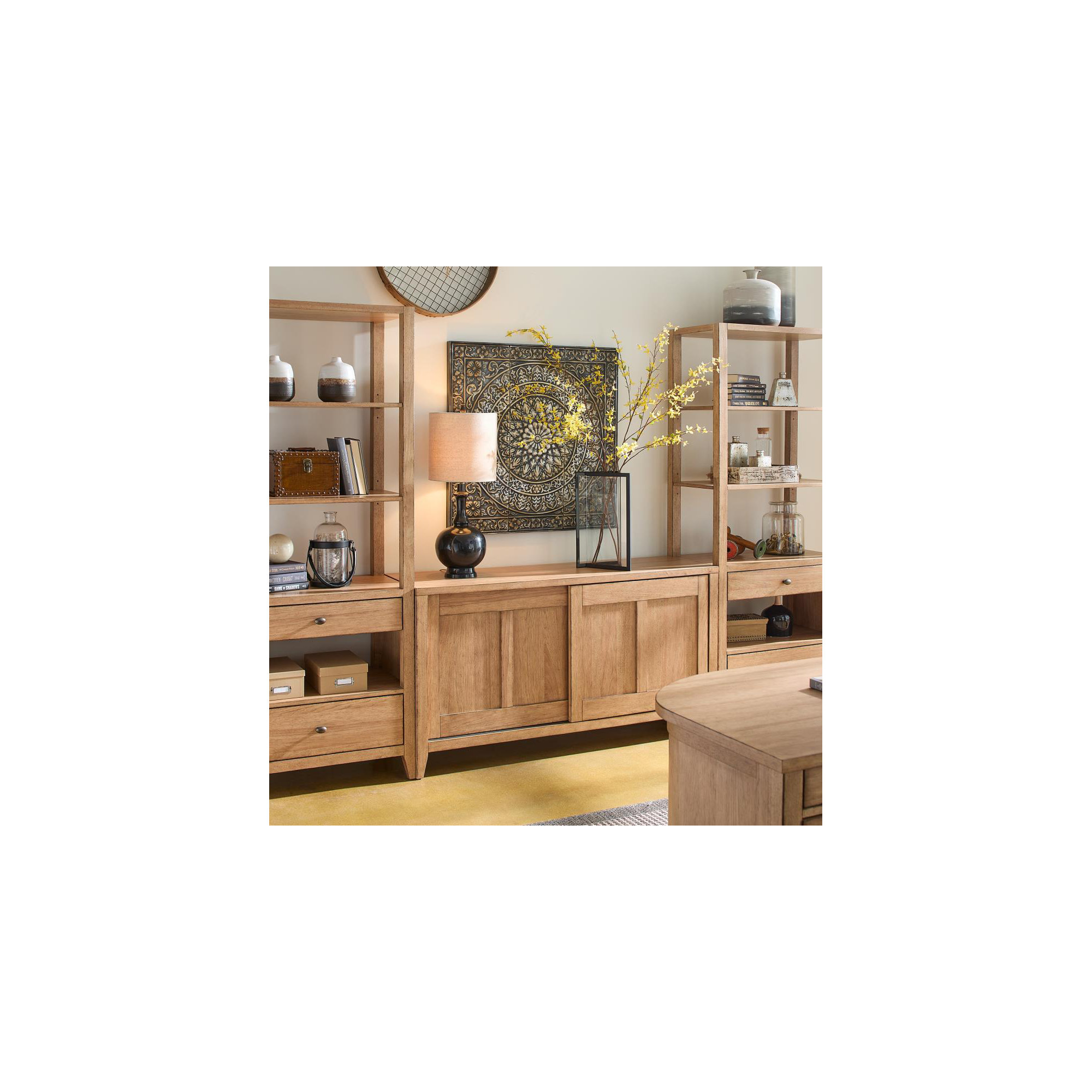 Mya 2 Door Sideboard , Natural, 32"H x 84"W x 18"D