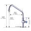 Single Handle Cold Water Kitchen Faucet 10 Inch Swivel Spout Deck Mount In Polished Chrome
