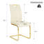 Chaise de salle à manger rembourrée moderne avec pieds en métal doré pour une utilisation polyvalente dans plusieurs pièces, ensemble de 2.-1637314771-1637314769