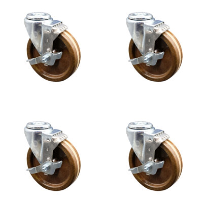 Phenolic Wheel Swivel Bolt Hole Caster with Brake